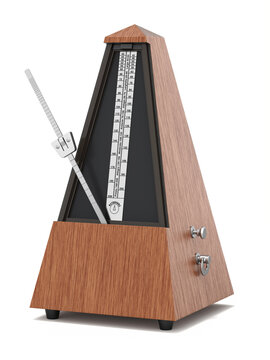 Close-up of vintage metronome - 3D illustration