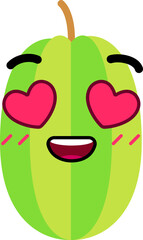 Fototapeta premium Star Fruit Face Inlove Heart Eye
