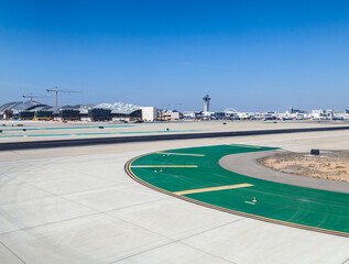 runway with marks at the airport