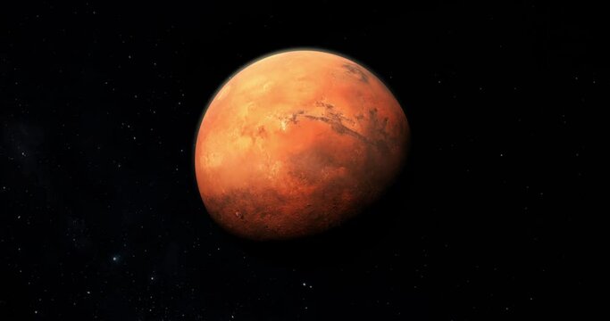 Red planet Mars in outer space