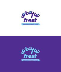 Grape Frost - A purple toothpaste mockup brand identity.