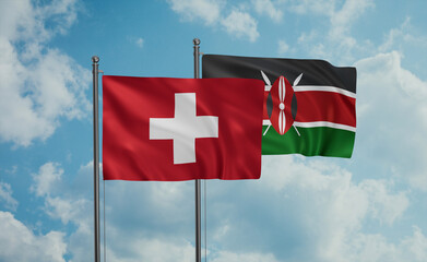 Kenya and Switzerland flag