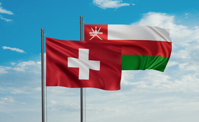 Oman and Switzerland flag