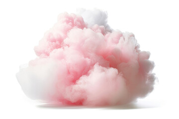 Whimsical Cotton Candy on a White Canvas