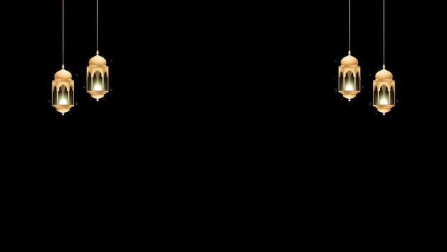 Islamic Lamp Shine Background 4K
