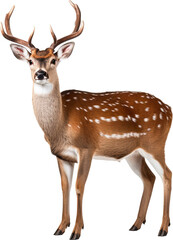 Sika deer on a transparent background. AI generated