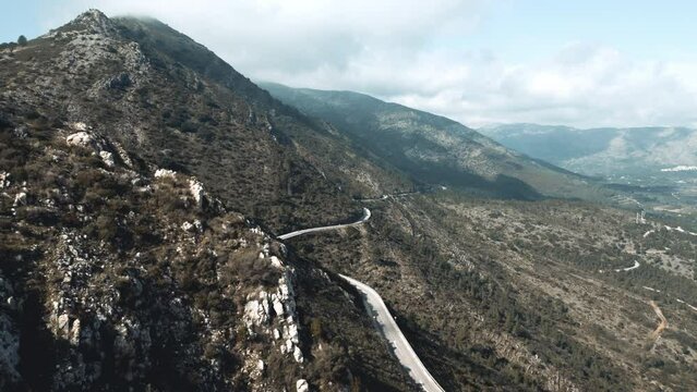 Coll de Rates mountain road