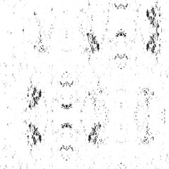 Grunge Black And White Urban Vector Texture Template. Dark Messy Dust Overlay Distress Background. Easy To Create Abstract Dotted, Scratched, Vintage Effect With Noise And Grain. Aging Design Element