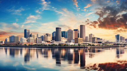 Fototapeta na wymiar New Orleans city Beautiful Panorama view
