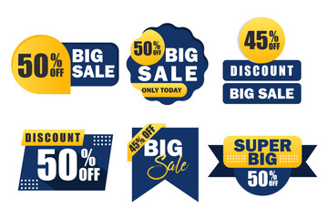 Gradient sale badges collection