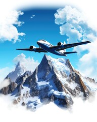 plane flying over high mountains, in the style of realistic portraitures, red, photo-realistic landscapes, rtx on, photo-realistic, konica big mini, cad (computer aided design)