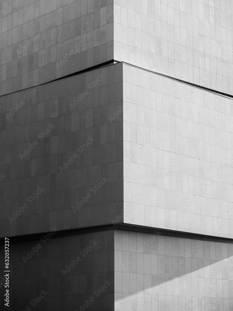 Aufkleber architecture details modern building concrete tiles wall geometric shape abstract background