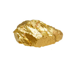 Gold nuggets natural isolated on transparent background.PNG file