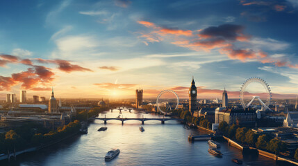 London city Beautiful Panorama view