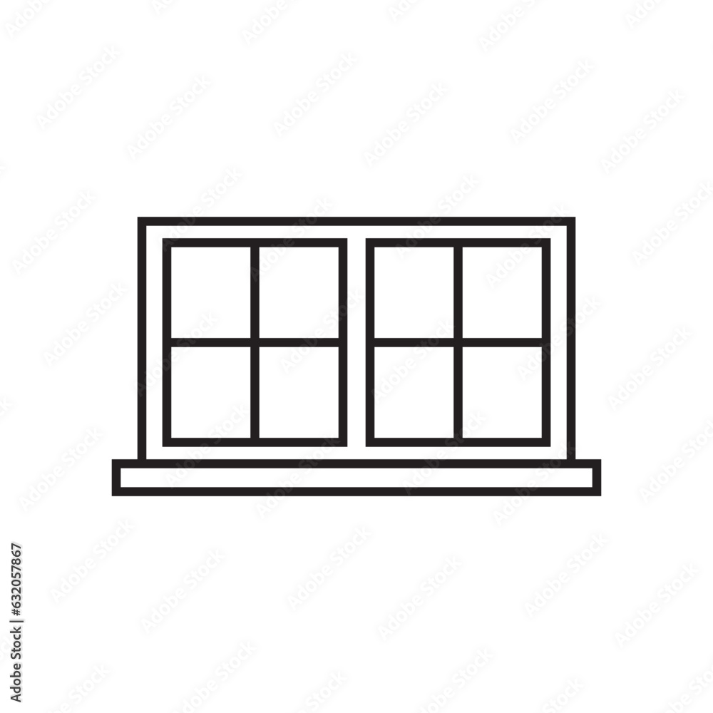 Wall mural window icon vector