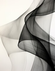black and white abstract transparent fabric background