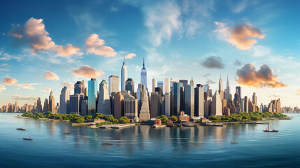 New York city Beautiful Panorama view