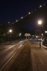Bridge in Bilbao at night