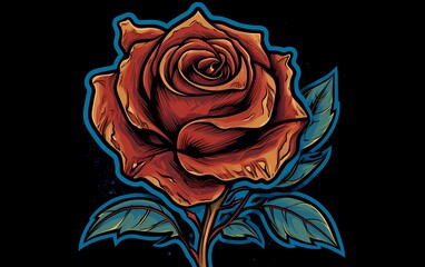 rose on black logo