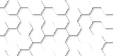 Seamless hexagons texture. Abstract hexagon background. Surface polygon pattern with glowing hexagon paper texture and futuristic business.