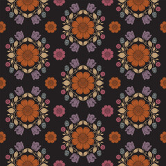 Beautiful vintage floral seamless pattern background. Vector illustration design  for wallpaper, fabric, wrapping, and home decor