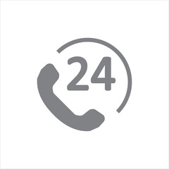 call center 24h icon vector illustration symbol