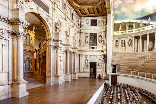The Teatro Olimpico is one of only three Renaissance theatres remaining in existence, built by architect Andrea Palladio