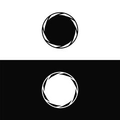 Round circular banner frames, borders . Circle vector logo