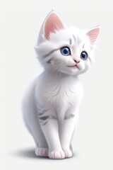 a cute white cat