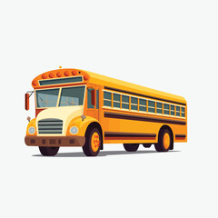 Fototapeta na wymiar school bus vector flat minimalistic isolated illustration