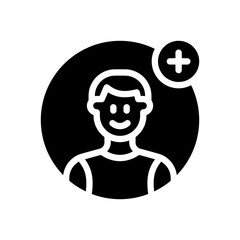 add friend glyph icon