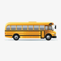Fototapeta na wymiar school bus vector flat minimalistic isolated illustration