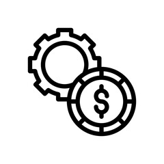 money management line icon