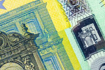 details of the one hundred euro European banknote European Union