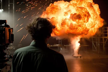 explosion in the studio. Making a movie © Nadezda Ledyaeva