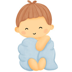Charming Baby Shower Boy Clipart Adorable Elements for Celebrations.Baby Boy Clipart Bundle for Invitations and More.