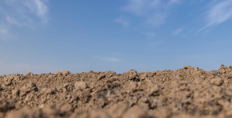 the plowed soil during preparation for sowing agricultural plants
