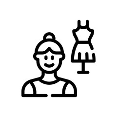 fashion designer line icon