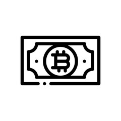 bitcoin line icon