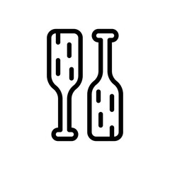 oars line icon