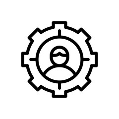 cogwheel line icon