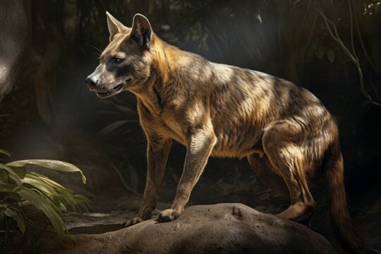 Tasmanian tiger. Generate Ai