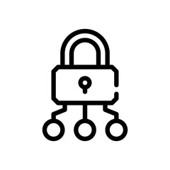 padlock line icon