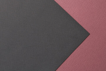 Fototapeta premium Rough kraft paper background, paper texture red burgundy black colors. Mockup with copy space for text.