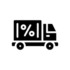 free delivery glyph icon