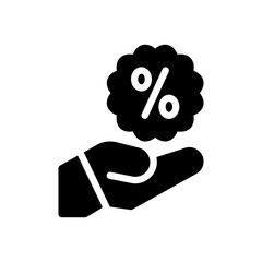 discount glyph icon