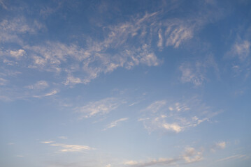 Naklejka na ściany i meble Blue sky with clouds, Sardinian background