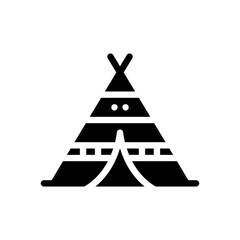 tent glyph icon