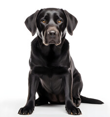 Labrador Retriever on white background