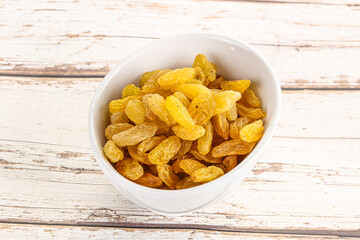 Yellow raisin - dry grape berries